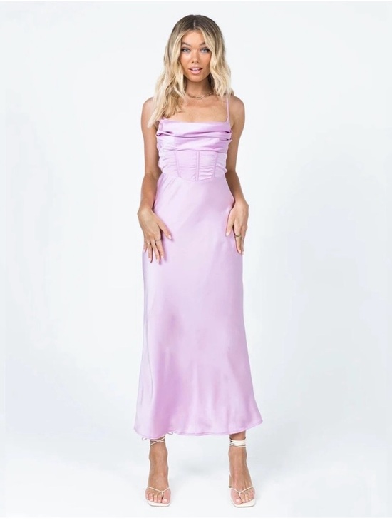 Princess Polly Dresses & Skirts - Princess Polly Lilac Satin Corset Slip Dress